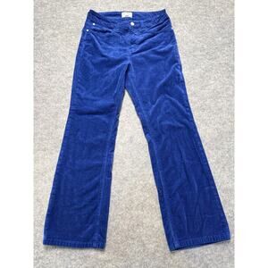 Pilcro Women’s Size 28 Blue Corduroy Pants Bootcut Flare Mid Rise Soft Retro